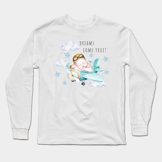 Dreams  come true! Long Sleeve T-Shirt by Simple Wishes Art